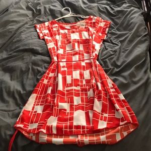 Orange and White Summer Dress
